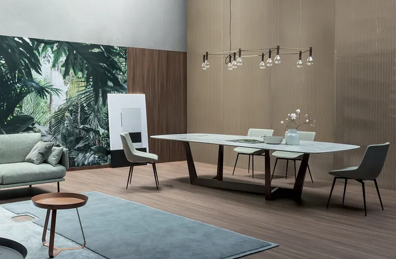 Bonaldo Art Rectangular Rounded Dining Table