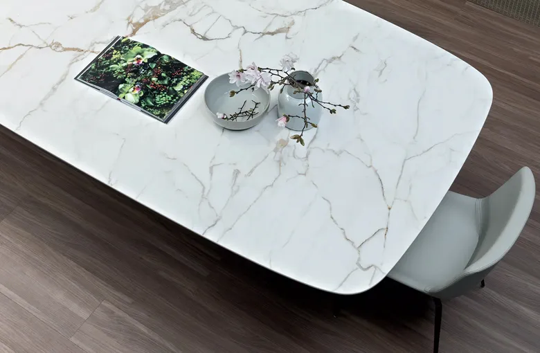Bonaldo Art Rectangular Rounded Dining Table