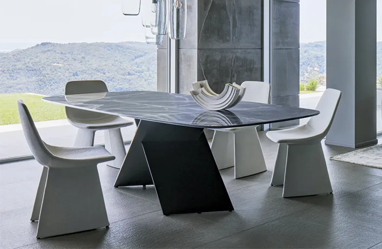 Bonaldo Ax Rectangular Rounded Dining Table