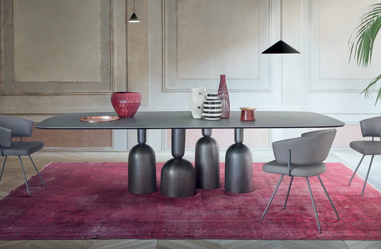 Bonaldo Cop Rectangular Rounded Dining Table