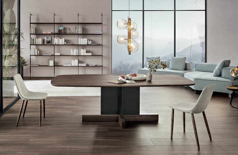 Bonaldo Cross Rectangular Rounded Dining Table