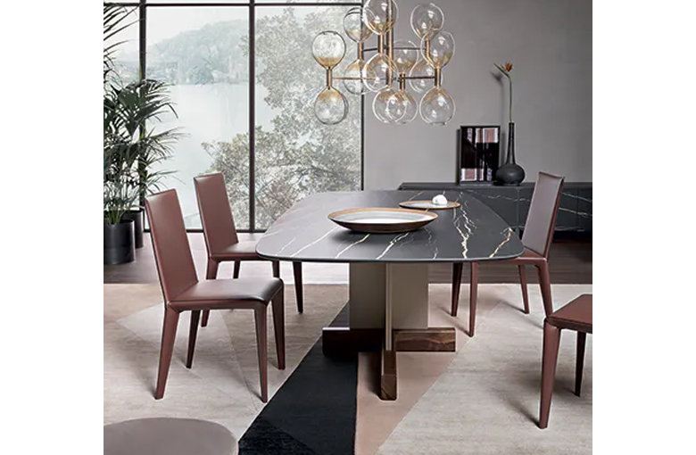 Bonaldo Cross Rectangular Rounded Dining Table