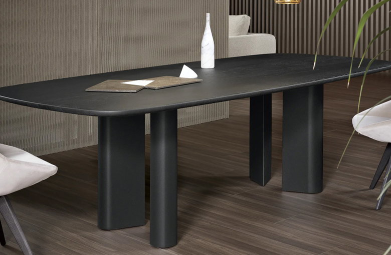 Bonaldo Geometric Rectangular Rounded Dining Table
