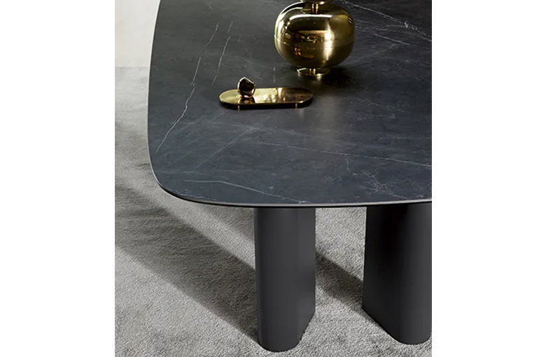 Bonaldo Geometric Rectangular Rounded Dining Table