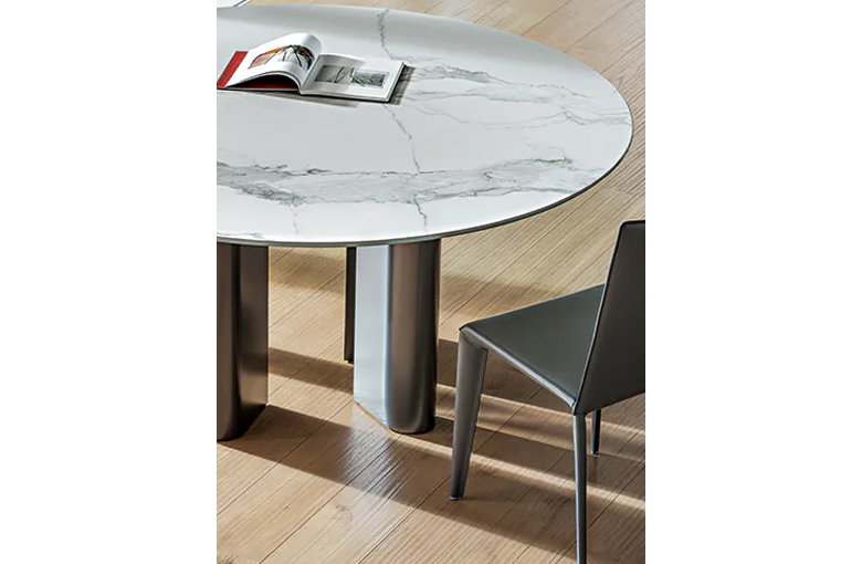 Bonaldo Geometric Round Dining Table