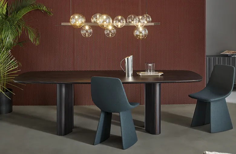 Bonaldo Geometric Wood Base Table