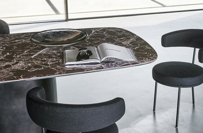 Bonaldo Mellow Rectangular Rounded Dining Table
