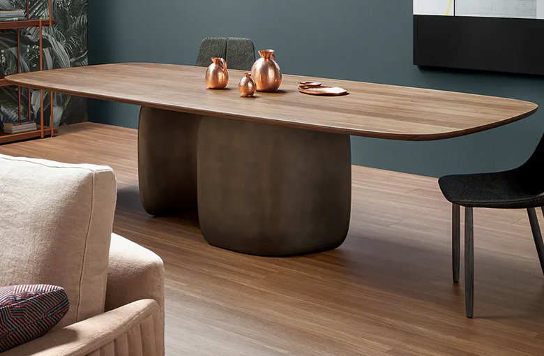 Bonaldo Mellow Rectangular Rounded Dining Table