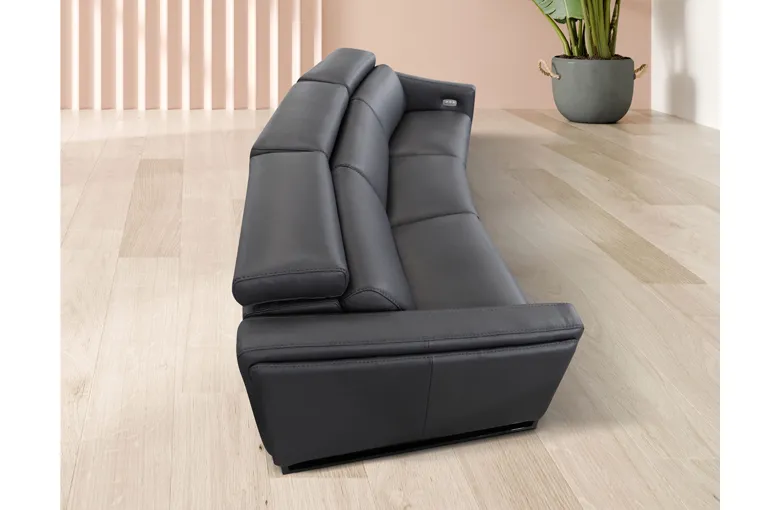 Bracci Quickship Athos Curved Recliner Sofa