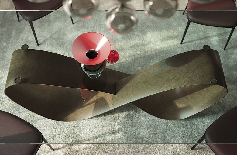 Cattelan Butterfly Glass Dining Table