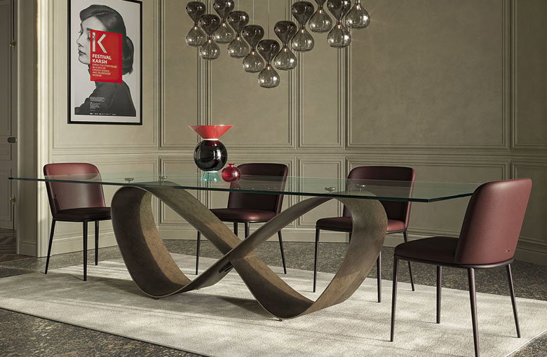 Cattelan Butterfly Glass Dining Table