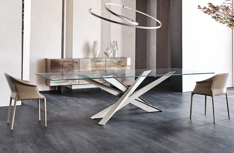 Cattelan Lancer Glass Dining Table