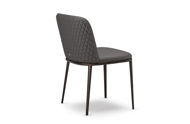 Cattelan Magda Metal Leg Couture Dining Chair