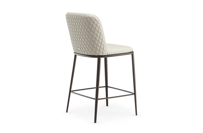 Cattelan Magda Metal Leg Couture Stool