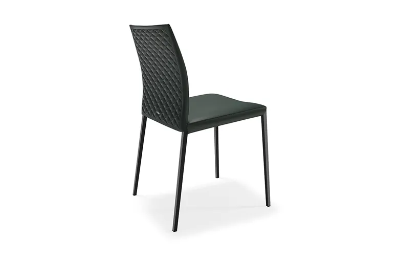 Cattelan Norma Metal Leg Couture Dining Chair
