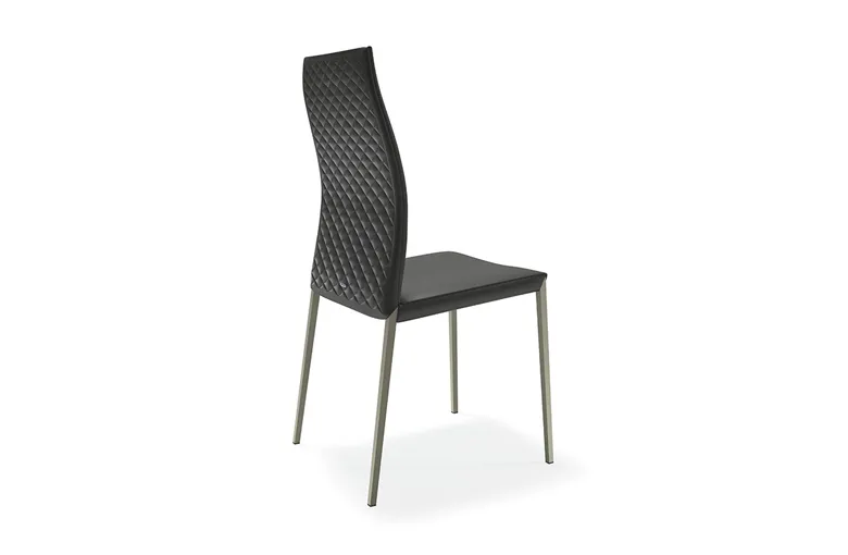 Cattelan Norma Metal Leg Couture Dining Chair
