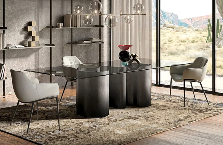 Cattelan Papel Glass Dining Table