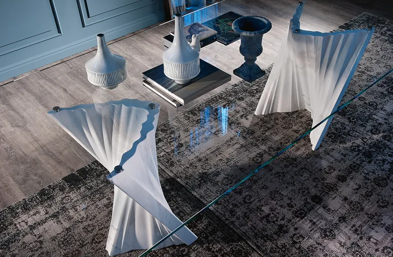 Cattelan Plisset Glass Dining Table