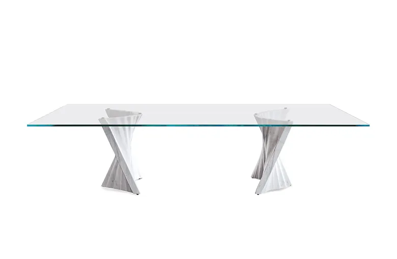Cattelan Plisset Glass Dining Table
