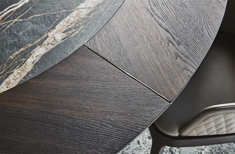 Cattelan Skorpio Ceramic-Wood Round Dining Table