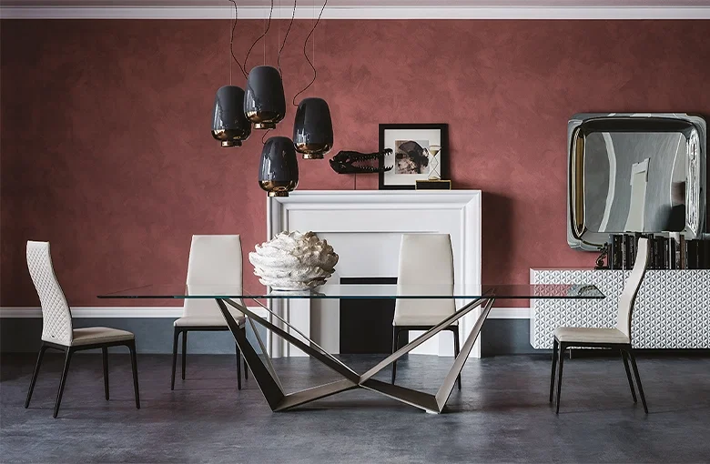 Cattelan Skorpio Glass Dining Table
