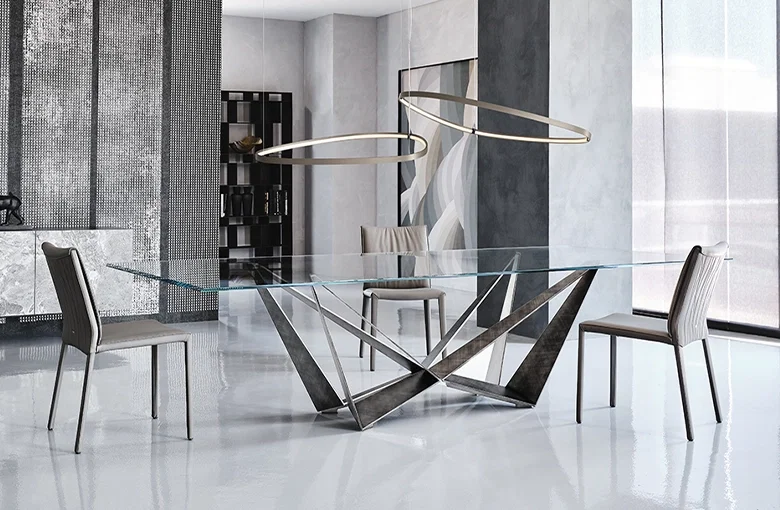 Cattelan Skorpio Glass Dining Table
