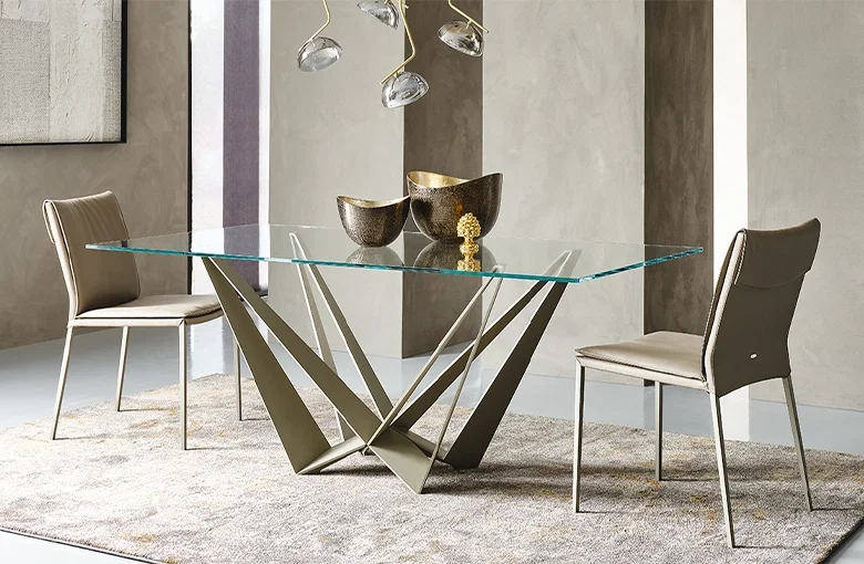 Cattelan Skorpio Glass Dining Table
