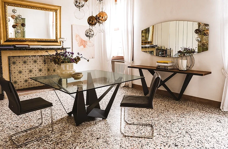 Cattelan Skorpio Glass Dining Table
