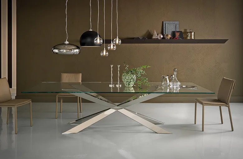 Cattelan Spyder Glass Dining Table