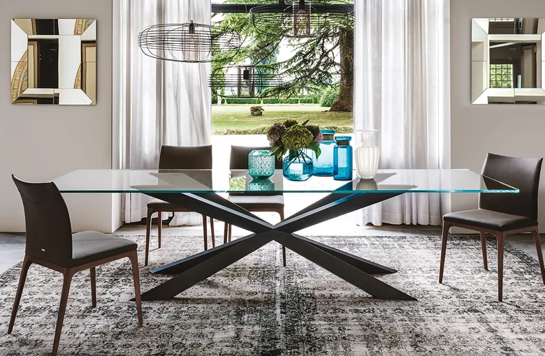 Cattelan Spyder Glass Dining Table