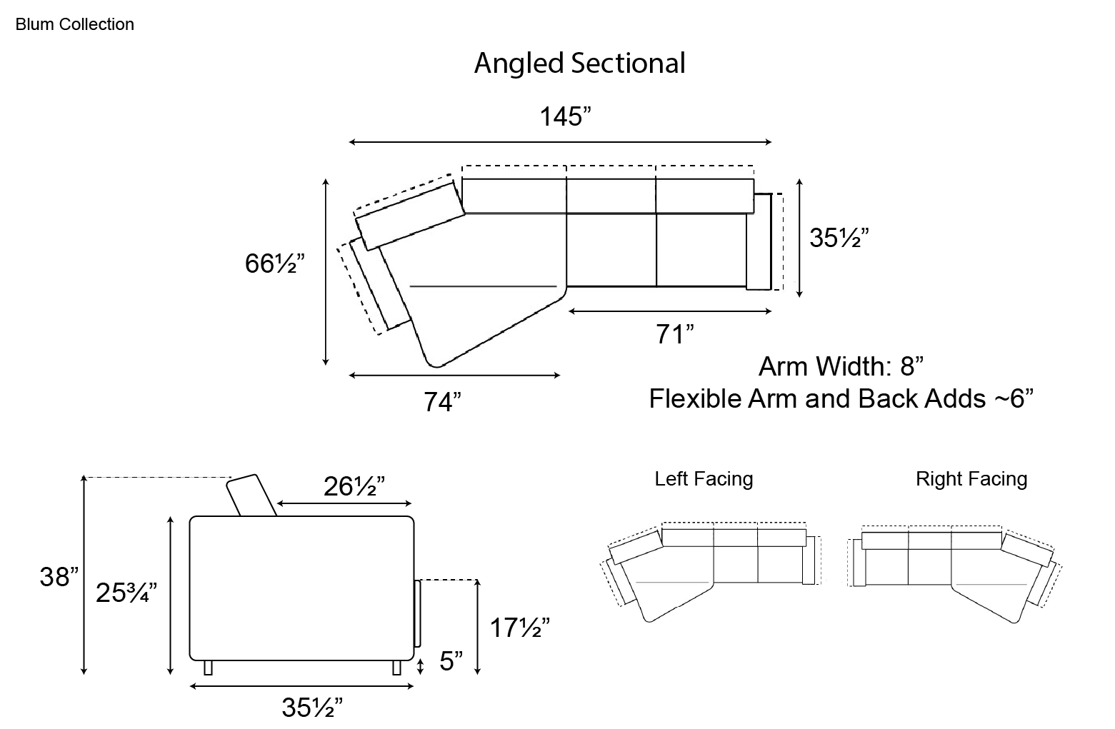 Ditre Blum Angled Sectional