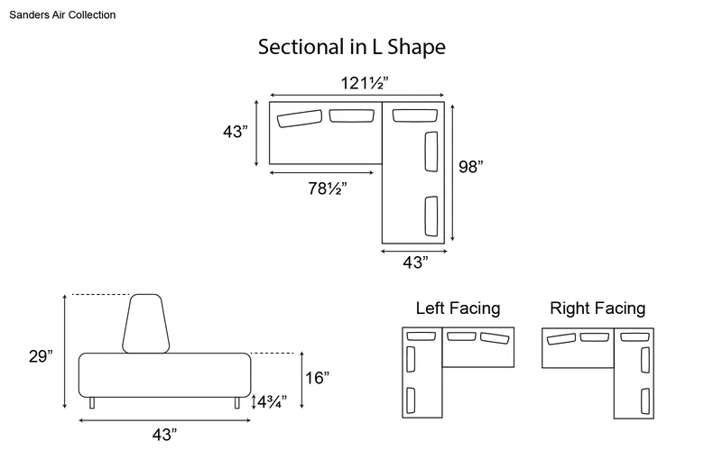 Ditre Sanders Air Sectional in L Shape