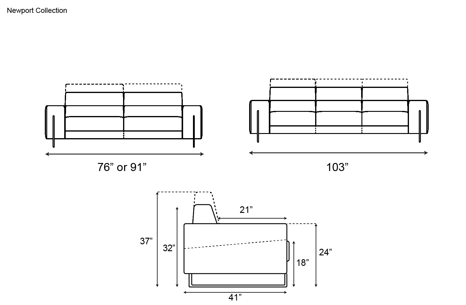 Gamma Newport Sofa