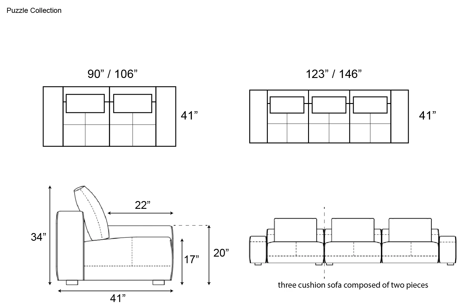 Gamma Puzzle Sofa