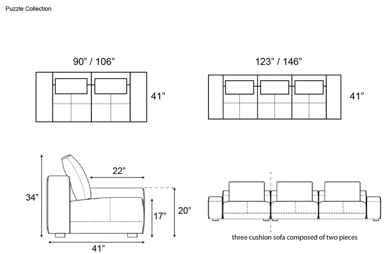 Gamma Puzzle Sofa