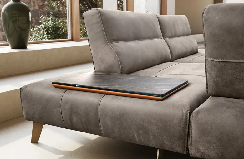Gamma Smart J Shaped Sectional with Table