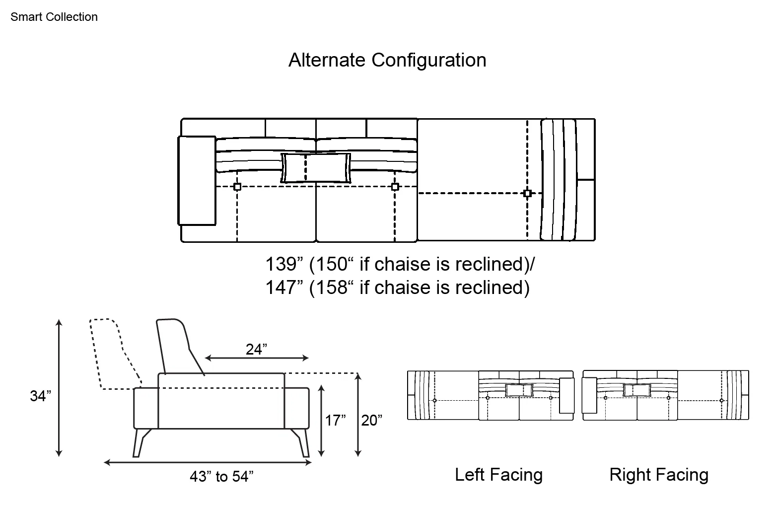 Gamma Smart Sectional With Chaise