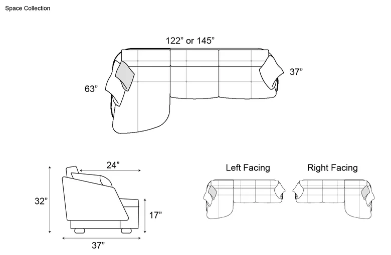 Gamma Space Sectional with Chaise