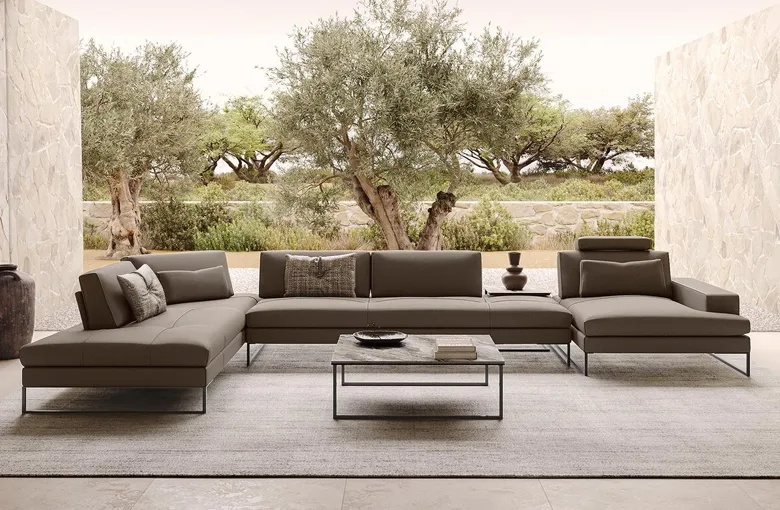 Gamma Sunset J Shaped Sectional