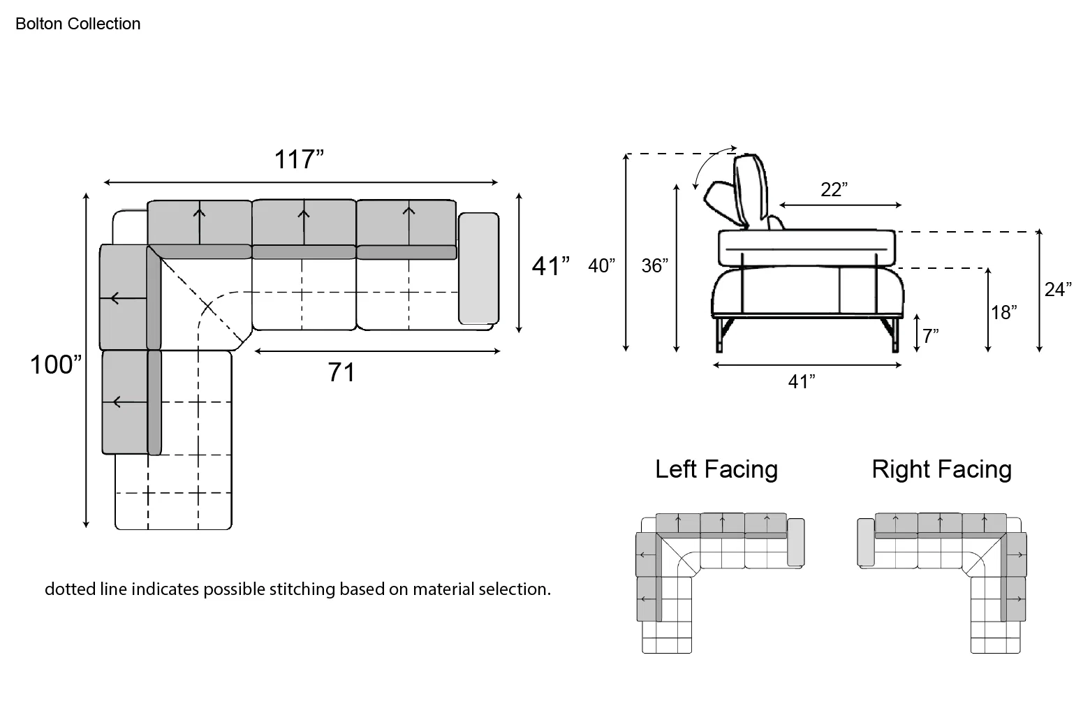 Nicoline Bolton Sectional with Peninsula
