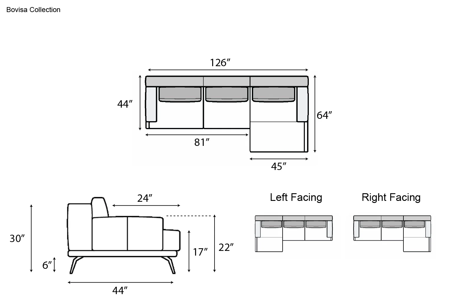 Nicoline Bovisa Sectional with Chaise