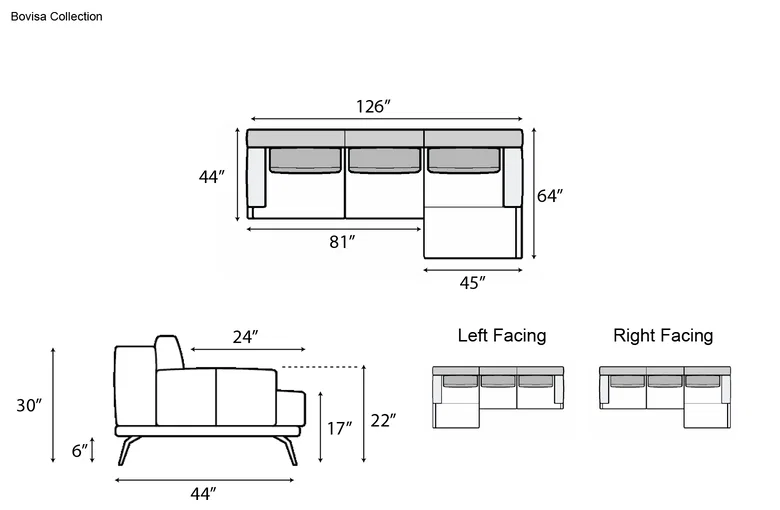Nicoline Bovisa Sectional with Chaise