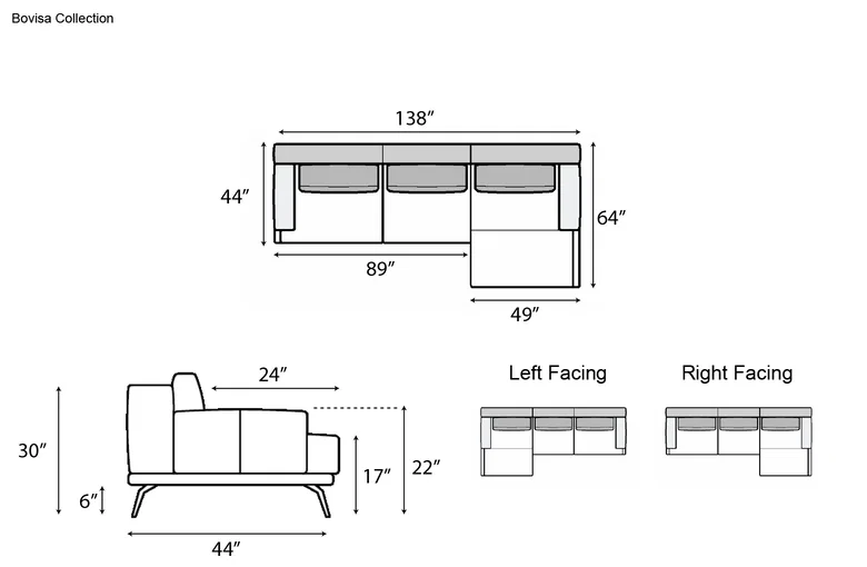 Nicoline Bovisa Sectional with Chaise