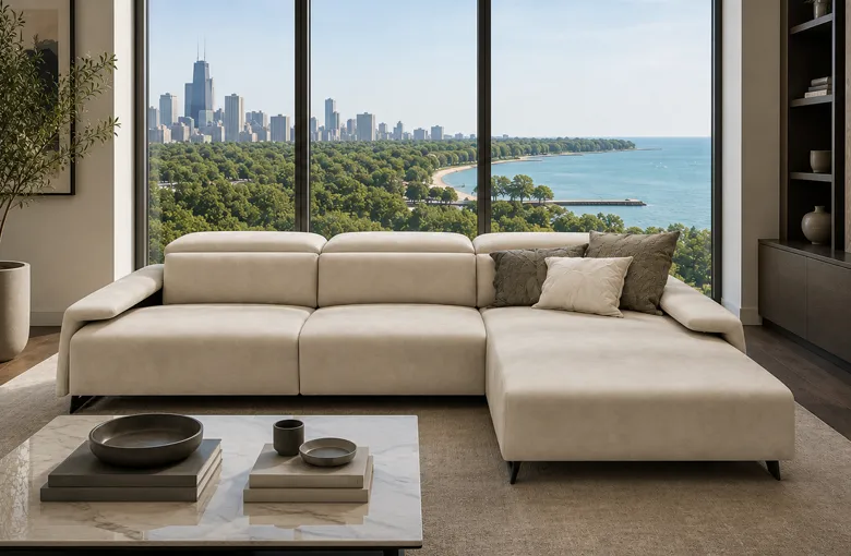 Nicoline Canaletto Recliner Sectional with Chaise