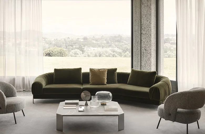 Nicoline Crumble Curved Sofa