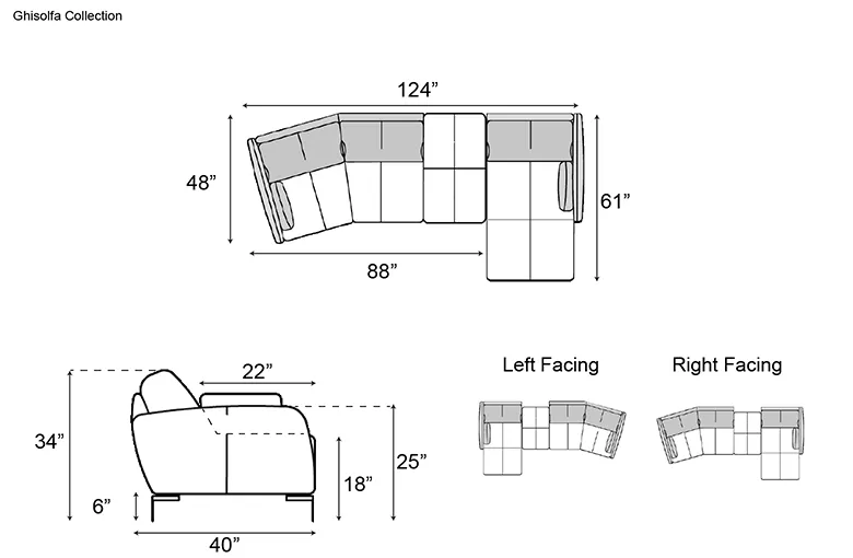 Nicoline Ghisolfa Curved Sectional with Chaise