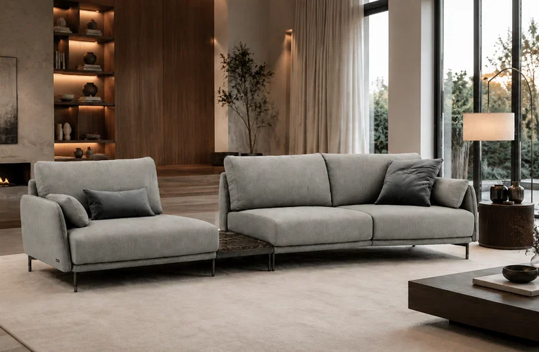 Nicoline Ghisolfa Curved Sofa with Table