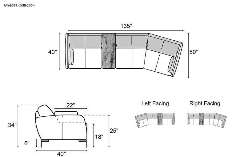 Nicoline Ghisolfa Curved Sofa with Table
