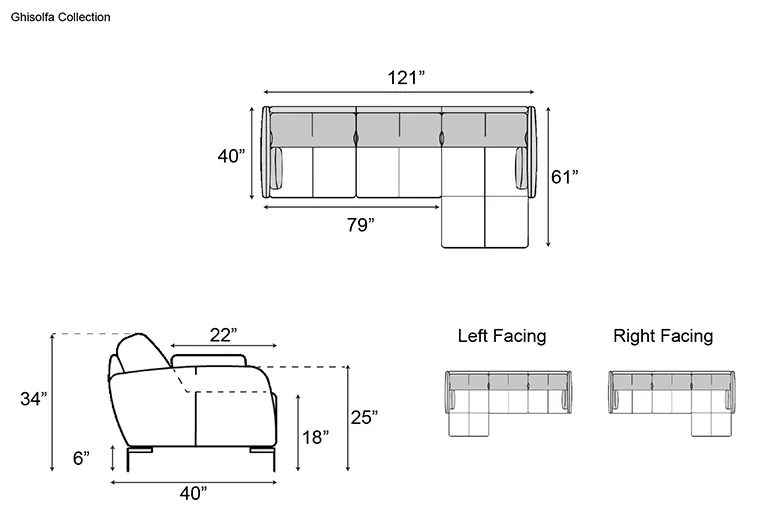 Nicoline Ghisolfa Sectional with Chaise