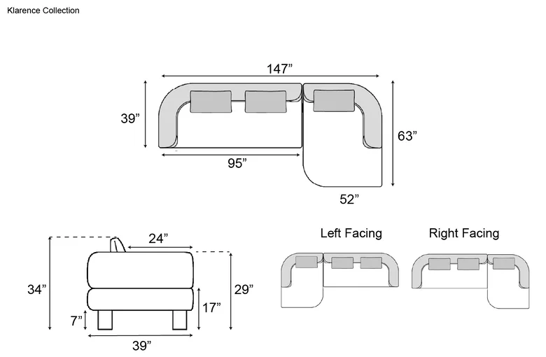 Nicoline Klarence Sectional with Chaise